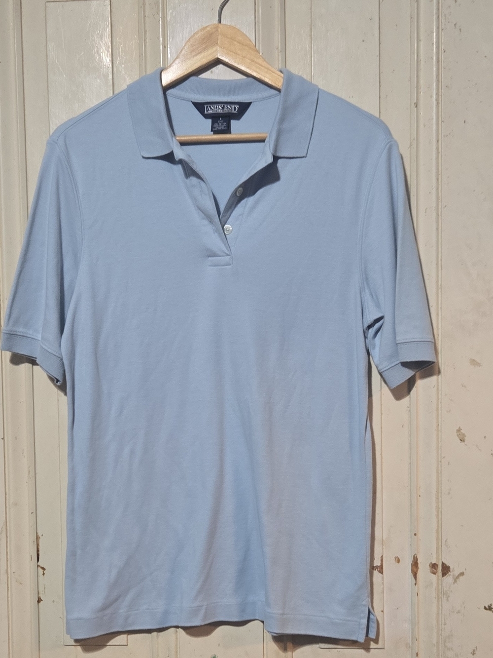 Lands' End Women's Light Blue Polo Shirt